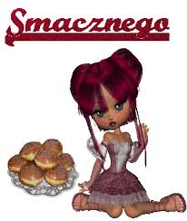 Laleczka w bordowych włosach tłusty czwartek